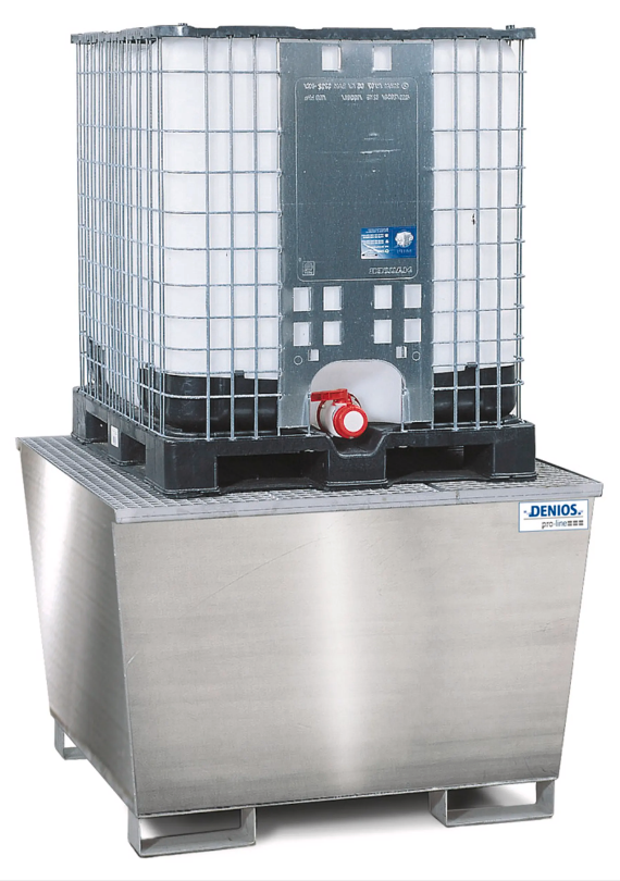 Pro line Lovilna- prestrezna posoda INOX | 1 IBC | rešetka INOX